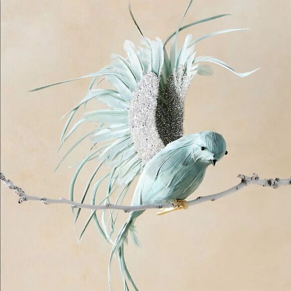 Anthropologie Wispy Bird Clip On Christmas Tree Ornament - Picture 1 of 2